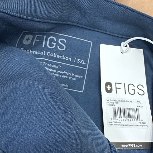 NWT FIGS Women's Dark Harbor Rafaela Oversized Scrub Top - Picture 5 of 8